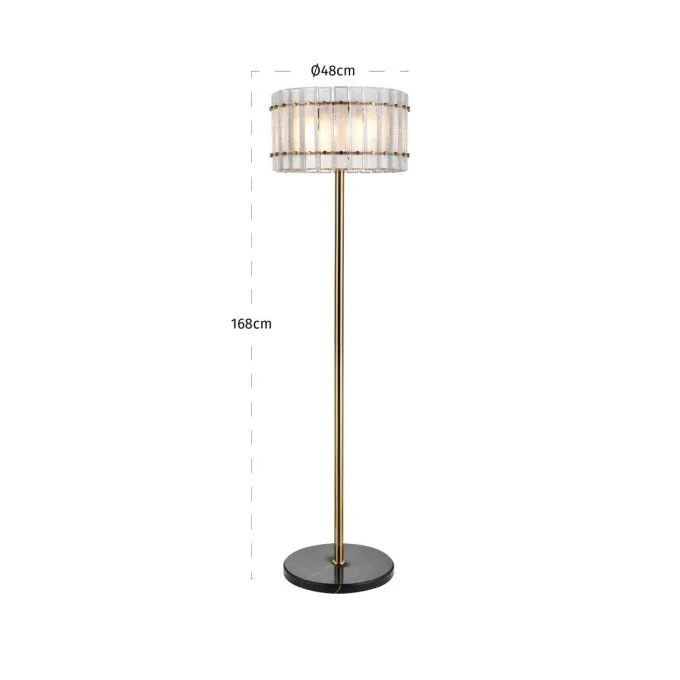 Richmond Interiors Vloerlamp Feline antiek bras