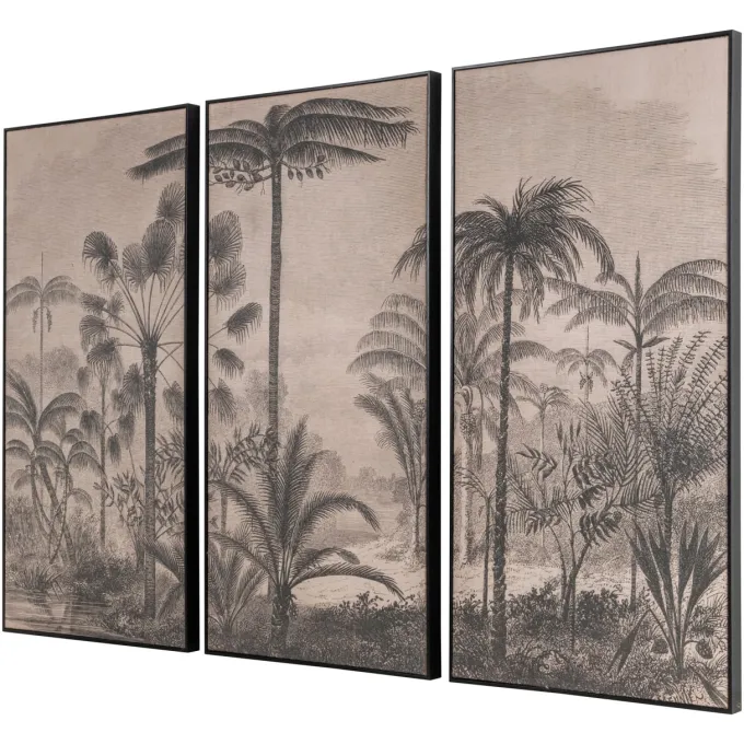 Richmond Interiors Wall art Rhapsody brown (Set van 3)
