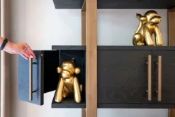 Richmond Interiors Wandkast Cambon 4-deuren 4-planken (Dark coffee)