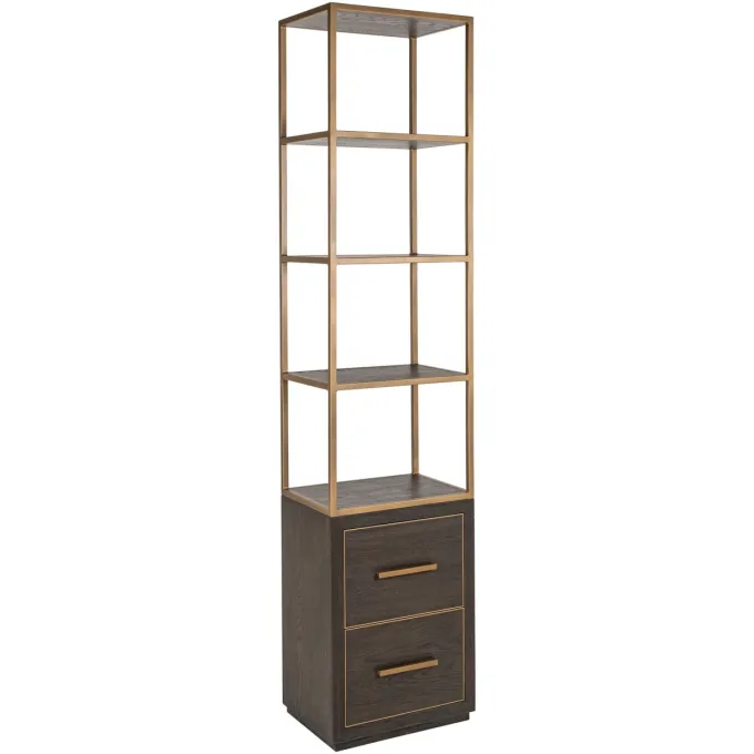 Richmond Interiors Wandkast Carter brown small 2-drawers