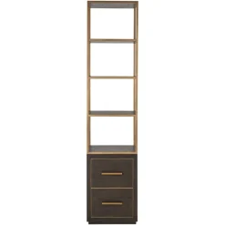 Richmond Interiors Wandkast Carter brown small 2-drawers