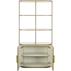 Richmond Interiors Wandkast Tivoli 2-deurs 3 open planken Wit
