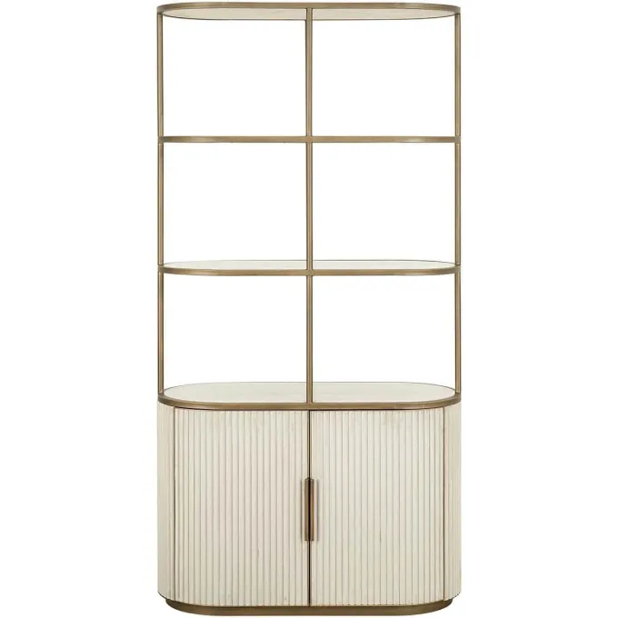 Richmond Interiors Wandkast Tivoli 2-deurs 3 open planken Wit