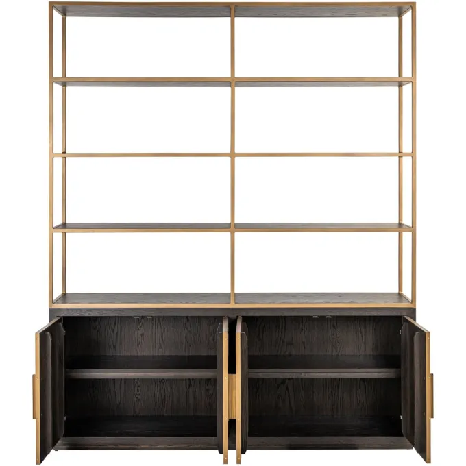 Richmond Interiors Wandkast Carter brown large 4-doors