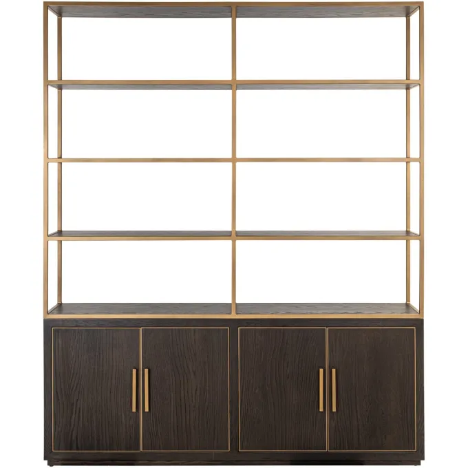 Richmond Interiors Wandkast Carter brown large 4-doors