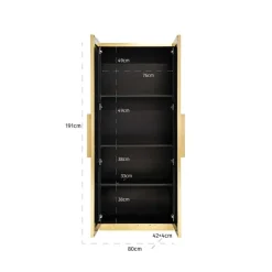 Richmond Interiors Wandkast Ironville goud - 2 deurs