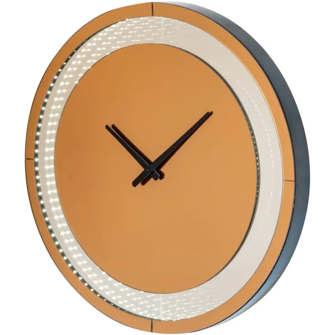 Richmond Interiors Wandlamp Julia bruin - Led Clock