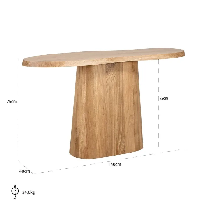 Richmond Interiors Wandtafel Riva eiken naturel