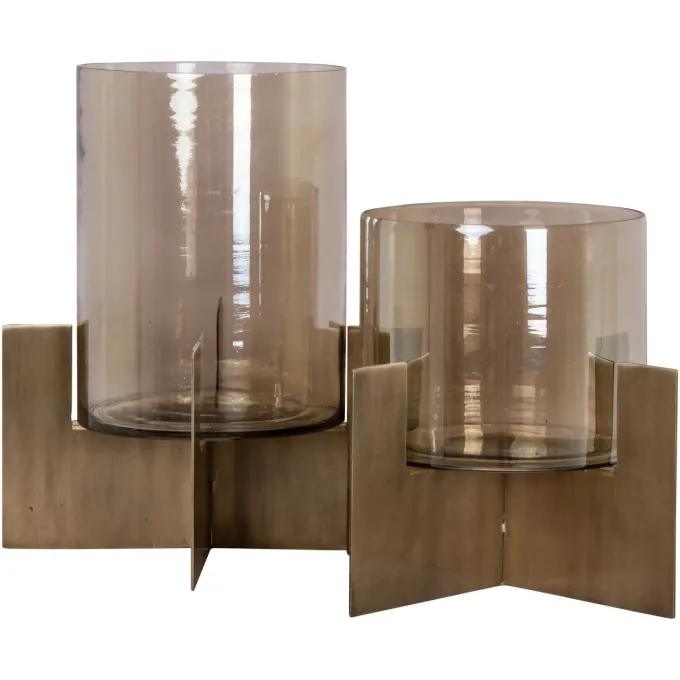 Richmond Interiors Windlicht Resa goud groot
