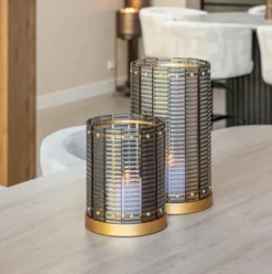 Richmond Interiors Windlicht Daylin groot Grijs