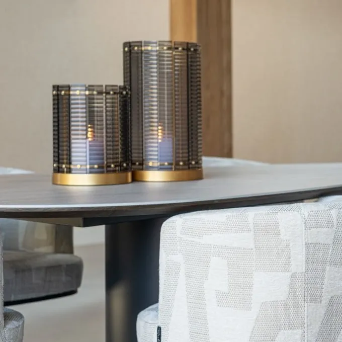 Richmond Interiors Windlicht Daylin groot Grijs