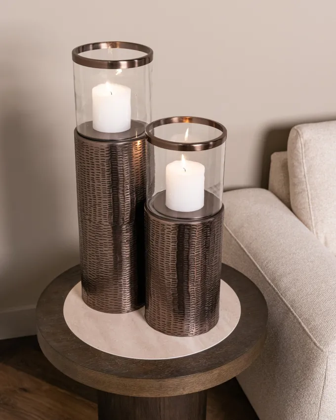 Richmond Interiors Windlicht Faylen brons L