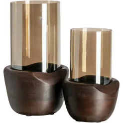 Richmond Interiors Windlicht Sloane walnoot groot