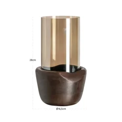 Richmond Interiors Windlicht Sloane walnoot groot