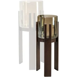 Richmond Interiors Windlicht Paige walnoot klein