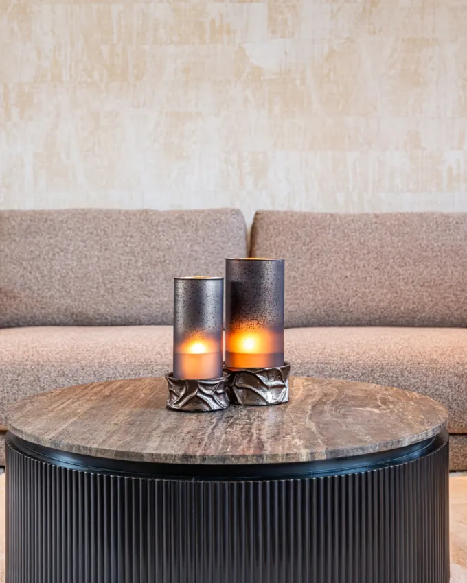 Richmond Interiors Windlicht Candace smoke small