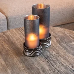 Richmond Interiors Windlicht Candace smoke small