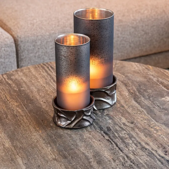 Richmond Interiors Windlicht Candace smoke small