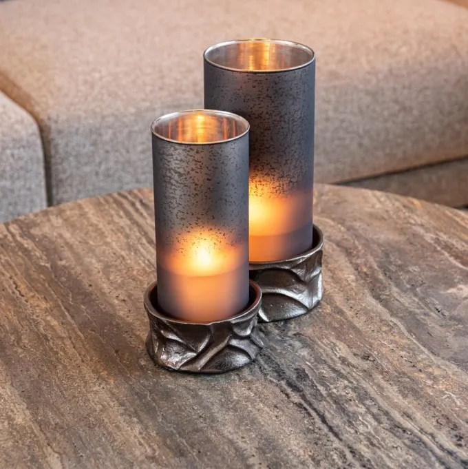 Richmond Interiors Windlicht Candace smoke large