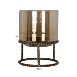 Richmond Interiors Windlicht Ropia goud groot