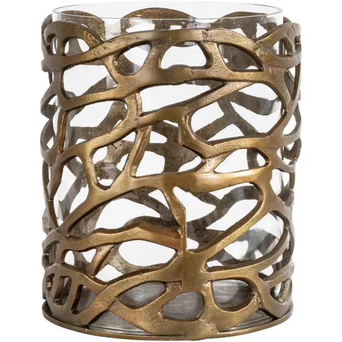 Richmond Interiors Windlicht Mase antiek brons