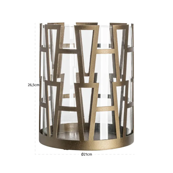 Richmond Interiors Windlicht Shandy antiek brons klein
