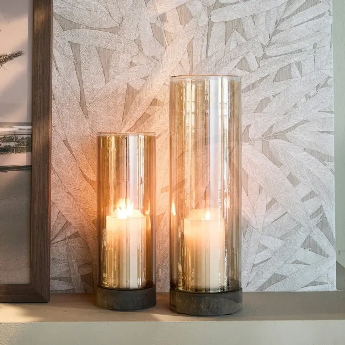 Riviera Maison Windlicht Selaire hout M