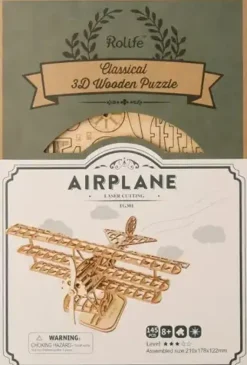 Robotime Houten Bouwpakket Airplane