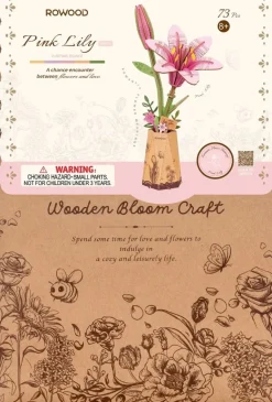 Robotime Houten Bouwpakket Pink Lily