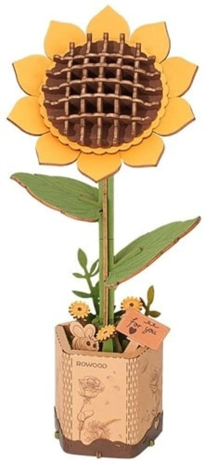 Robotime Houten Bouwpakket Sunflower