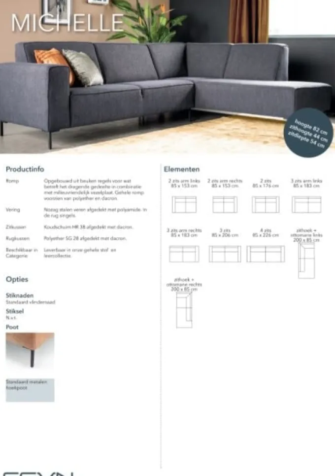 Sevn Bank Michelle - Vele opstellingen en kleuren mogelijk