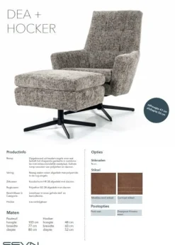 Sevn Fauteuil Dea van Sevn - Verkrijgbaar in vele stoffen en kleuren
