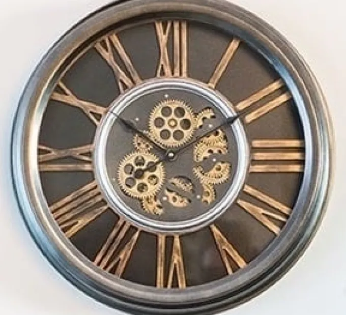 Thomas Kent Thomas Kent Wandklok Grant Grijs 52,5 cm met Tandwielen