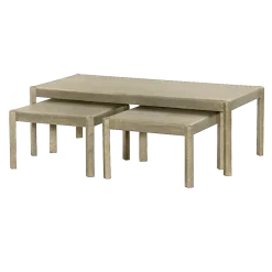 Tower Living Amalfi Salontafel- en Bijzettafelset white wash vanaf 50 cm