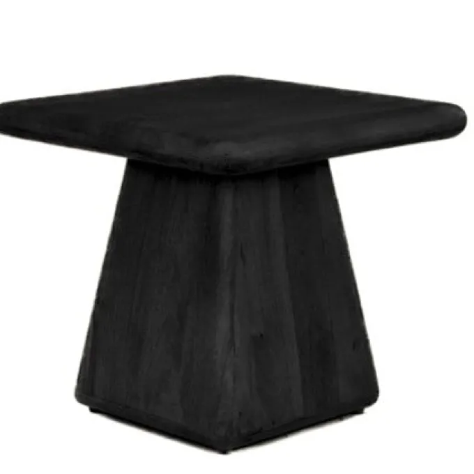 Tower Living Asti Bijzettafel vierkant zwart 60 cm