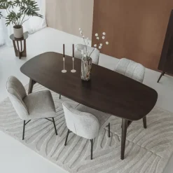 Tower Living Aura Eetkamertafel espresso 220 cm - Deens Ovaal