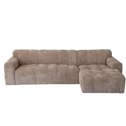 Tower Living Austin 2.5 zits + Chaise Rechts - Haga 39 cappuccino