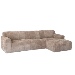 Tower Living Austin 2.5 zits + Chaise Rechts - Haga 39 cappuccino
