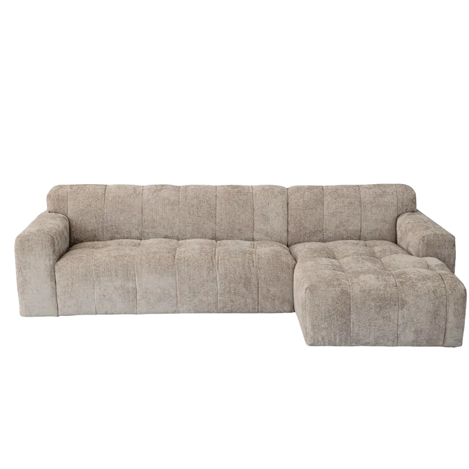 Tower Living Austin 2.5 zits + Chaise Rechts - Haga 30 beige