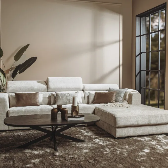 Tower Living Bank Brighton - 3 zits + Chaise Longue Rechts - Ivory 15