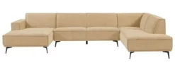 Tower Living Bank Leeds - Chaise longue + 2,5 zits + ottomane Rechts - City 120 Beige