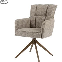 Tower Living Bardi Armstoel - Cremona 24 clay - Anodic (draaibaar)