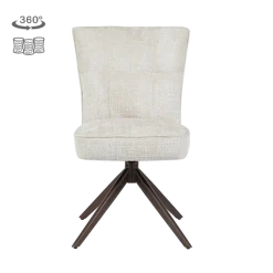 Tower Living Bardi Stoel - Cremona 02 sand - anodic frame (draaibaar)