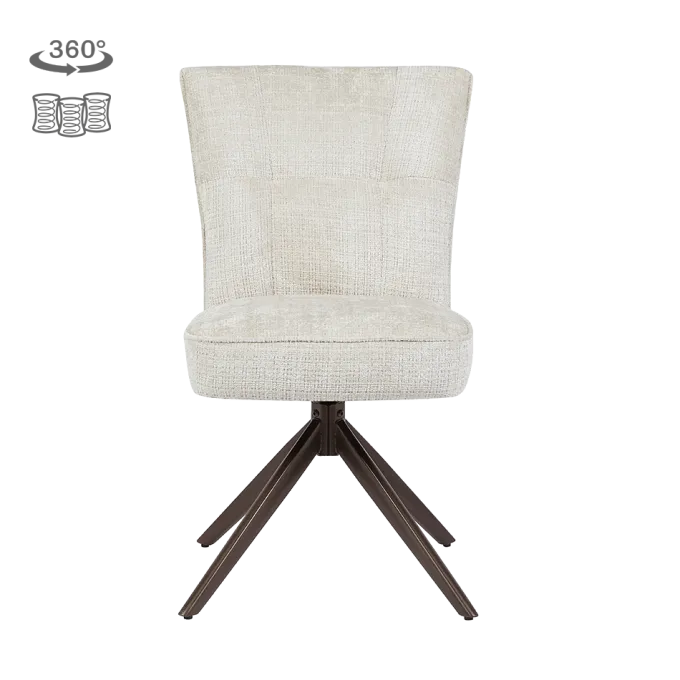 Tower Living Bardi Stoel - Cremona 02 sand - anodic frame (draaibaar)