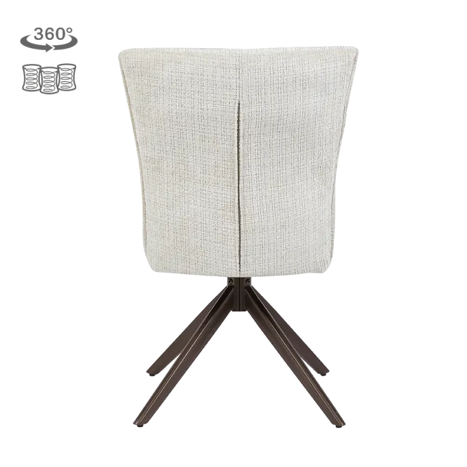 Tower Living Bardi Stoel - Cremona 02 sand - anodic frame (draaibaar)