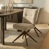 Tower Living Bardi Stoel - Cremona 14 beige - anodic frame (draaibaar)