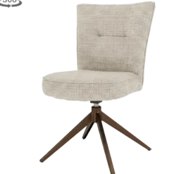 Tower Living Bardi Stoel - Cremona 14 beige - anodic frame (draaibaar)