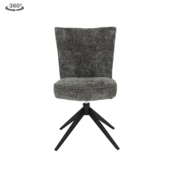 Tower Living Bardi Stoel - fabric Haga 16 charcoal (draaibaar)