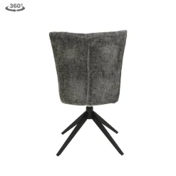 Tower Living Bardi Stoel - fabric Haga 16 charcoal (draaibaar)