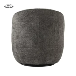 Tower Living Belvi Fauteuil - fabric AJ3019-20 Dark grey (draaibaar)
